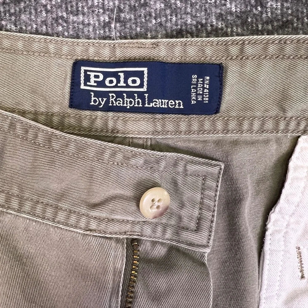 Polo Ralph Lauren Cargo Shorts Mens 34 Khaki Tan Classic Outdoor Cotton Chino